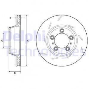 Тормозной диск Delphi BG9164C