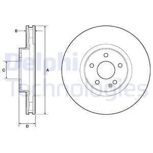 Фото 1 — Диск гальмівний (передній) MB Vito (W447) 14- (330x32) (з покриттям) (вентильований) Delphi (BG9174C) Фото Диск гальмівний (передній) MB Vito (W447) 14- (330x32) (з покриттям) (вентильований) Delphi (BG9174C) зображення 1