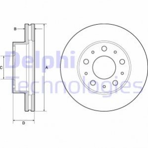 Тормозной диск - (51957510) Delphi BG9180C