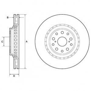 Диск тормозной Delphi BG9187C