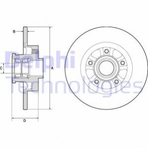 Тормозной диск с подшипником Delphi BG9190RSC (фото 1)