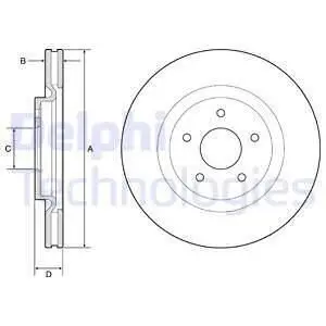 Фото Диск тормозной Delphi (BG9195C) изображение 1