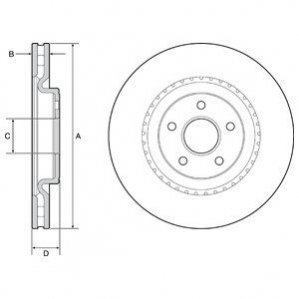 Тормозные диски передние Delphi BG9213C