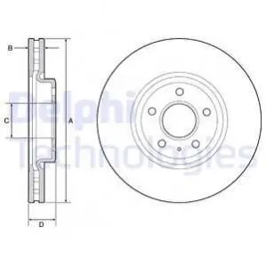 Диск тормозной AUDI A4, A5 Delphi BG9218C Купить в Украине