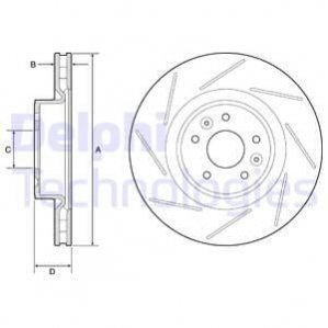 Диск тормозной Delphi BG9224C