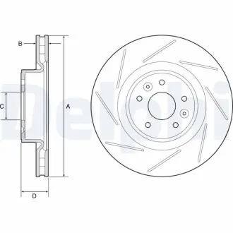 Диск тормозной Delphi BG9224C