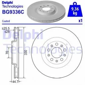 Гальмівний диск Delphi BG9336C Купити в Україні