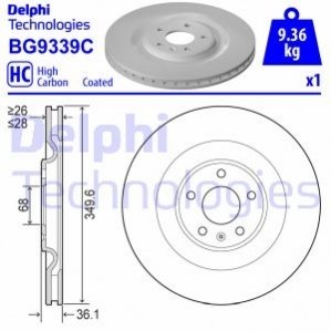 Тормозные диски Delphi BG9339C