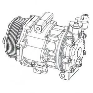 Компресор кондиціонера FORD TRANSIT, TRANSIT V363 2.2D/2.4D 04.06 Delphi CS20351
