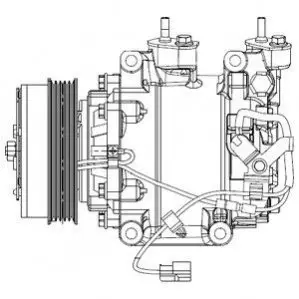 Компресор кондиціонера HONDA CIVIC VIII, JAZZ III 1.2/1.3/1.4 07.08-12.15 Delphi CS20510