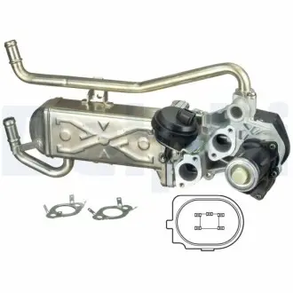 DELPHI VW клапан EGR Skoda Fabia II,Roomster,Polo 1.2TDI 10- Delphi EG10432-12B1