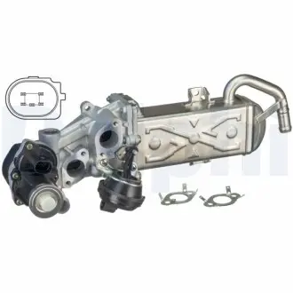 Клапан EGR AUDI A1, A3, Q3, TT SEAT ALHAMBRA, ALTEA, ALTEA XL, IBIZA IV, IBIZA IV SC, IBIZA IV ST, LEON SKODA OCTAVIA II, ROOMSTER, SUPERB II, YETI VW BEETLE 1.4D/1.6D/2.0D 05.03-12.22 Delphi EG1047212B1