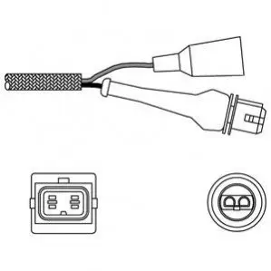 Лямбда зонд VW Golf/Passat 1.8/2.0 83-93/Nissan Almera/Primera 1.5/1.8 00-08 Delphi ES1024212B1 Купити в Україні