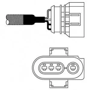 Лямбда зонд Audi A4/A8 1.8T/2.8/3.7/4.2 94-01 Delphi ES10568-12B1 Купити в Україні