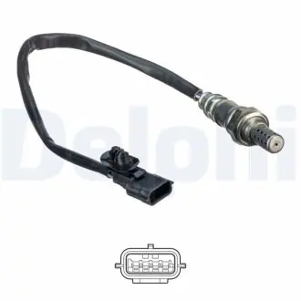 Лямбда-зонд (кількість дротів 4, 400мм) RENAULT CLIO III, KANGOO BE BOP, KANGOO EXPRESS, KANGOO II, MODUS, TWINGO II, WIND 1.2/1.6/2.0 02.06 Delphi ES2052212B1 Купити в Україні