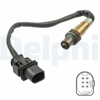 Лямбда-зонд (360мм) HYUNDAI ACCENT IV, ELANTRA V, ELANTRA VI, H-1, H-1 / STAREX, H-1 CARGO, H-1 TRAVEL, H100, I20 ACTIVE, I20 I, I20 II, I30, I40 I, I40 I CW, IX20, IX35 1.1D-2.5D 07.01 Delphi ES2111312B1