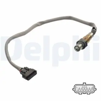 Лямбда-зонд (414мм) INFINITI Q30 NISSAN JUKE, MICRA V, NOTE, NV200 / EVALIA, NV300, QASHQAI +2, QASHQAI I, QASHQAI II, X-TRAIL, X-TRAIL III 1.5D/1.6D 06.10 Delphi ES2111712B1
