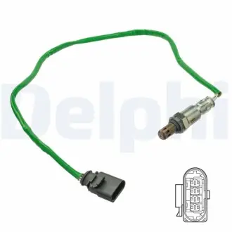 Лямбда-зонд (кількість дротів 4, 800мм) AUDI A1, A1 ALLSTREET, A1 CITY CARVER, A3, Q3 SEAT ARONA, IBIZA V, LEON, LEON ST, TARRACO SKODA KAMIQ, KODIAQ I, KODIAQ II, SCALA 1.0-2.0D 05.15 Delphi ES2120612B1 Купити в Україні