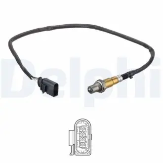 Лямбда-зонд (801мм) AUDI A3, TT SEAT LEON, LEON SC, LEON ST SKODA OCTAVIA III VW GOLF ALLTRACK VII, GOLF VII 1.8/2.0 04.12 Delphi ES2127312B1 Купити в Україні