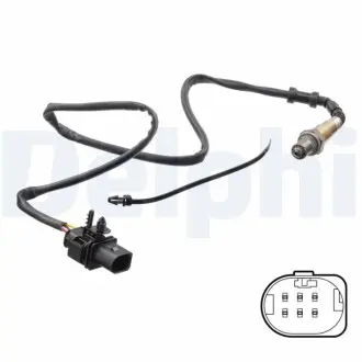 Лямбда-зонд (кількість дротів 6, 830мм) AUDI A3 SEAT ALTEA, ALTEA XL, LEON, TOLEDO III SKODA OCTAVIA II VW EOS, GOLF PLUS V, GOLF V, JETTA III, PASSAT B6, TOURAN 2.0 05.03-11.10 Delphi ES2134812B1