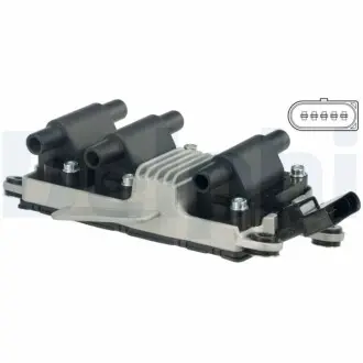 Котушка запалювання AUDI A4 B5, A4 B6, A6 C4, A6 C5, A8 D2 SKODA SUPERB I VW PASSAT B5, PASSAT B5.5 2.4/2.8 03.94-03.08 Delphi GN1040912B1