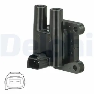 Котушка запалювання HYUNDAI ACCENT II, ACCENT III, COUPE II, ELANTRA III, GETZ, MATRIX KIA CERATO I, RIO II 1.4/1.5/1.6 09.99-12.11 Delphi GN11009-12B1 Купити в Україні