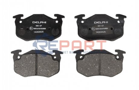Дискові гальмівні колодки, комплект Delphi LP0836