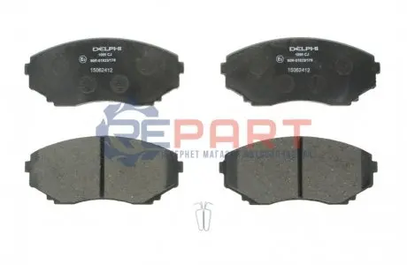Фото Комплект гальмівних колодок, дискове гальмо Delphi (LP1095) зображення 1