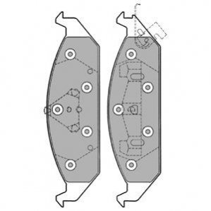 Тормозные колодки, дисковые. Delphi LP1161