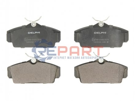 Гальмівні колодки, дискові - (410602F525, 410602F526, 410602F527) Delphi LP1435 (фото 1)