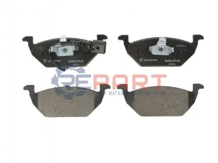 Колодки гальмівні (передні) VW Caddy 03- (замінено на 0986424364) Delphi LP1514 Купити в Україні