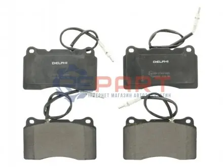 Комплект гальмівних колодок передн, CITROEN C8 FIAT ULYSSE LANCIA PHEDRA PEUGEOT 607, 807 2.2/2.7D/3.0 02.00 Delphi LP1516