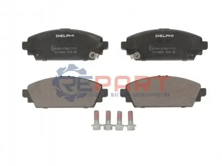 Комплект гальмівних колодок передн, HONDA ACCORD VI, CIVIC VII 1.6/1.7D 10.98-09.05 Delphi LP1526