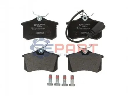 Комплект гальмівних колодок задн, AUDI A4 B5 FORD GALAXY I, GALAXY MK I PEUGEOT 807 SEAT ALHAMBRA, IBIZA IV, IBIZA IV SC, IBIZA IV ST, TOLEDO I, TOLEDO II SKODA OCTAVIA I 1.2-2.8 05.91 Delphi LP1556 Купити в Україні