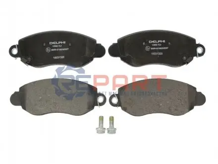 Фото 1 — Колодки гальмівні (передні) Ford Transit 00-06 Delphi (LP1582) Фото Колодки гальмівні (передні) Ford Transit 00-06 Delphi (LP1582) зображення 1
