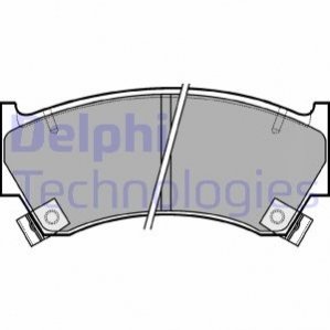 Гальмівні колодки, дискове гальмо (набір) - (410600M8X3, 410600M892, 410601N060) Delphi LP1590