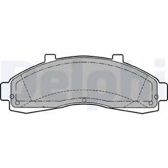 Комплект гальмівних колодок передн, FORD F-250 FORD USA BRONCO II, E, EXPLORER, F-250, F-250 SUPER DUTY, F-350, RANGER MAZDA B-SERIE 2.3-7.5 09.85 Delphi LP1625 Купити в Україні