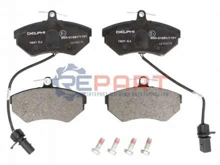 Фото Колодки гальмівні (передні) Audi A4 94-08/Seat Exeo 08-13/VW Passat B5 96-00 (+датчики) Delphi (LP1631) зображення 1