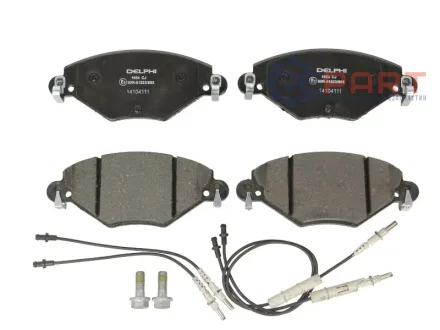 Комплект гальмівних колодок передн, CITROEN C5 I, C5 II 1.6D-3.0 03.01-09.08 Delphi LP1654