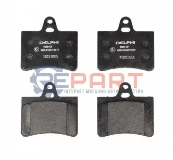 Комплект гальмівних колодок задн, CITROEN C5 I, C5 II 1.6D-3.0 03.01-09.08 Delphi LP1680 Купити в Україні