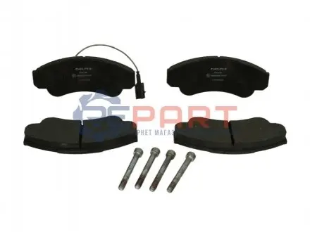 Фото Колодки гальмівні (передні) Citroen Jumper 99-06/Fiat Ducato 00-/Peugeot Boxer 97-09 (+датчик) Delphi (LP1751) зображення 1