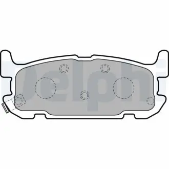 Комплект гальмівних колодок задн, MAZDA MX-5 II 1.6/1.8 05.98-10.05 Delphi LP1752