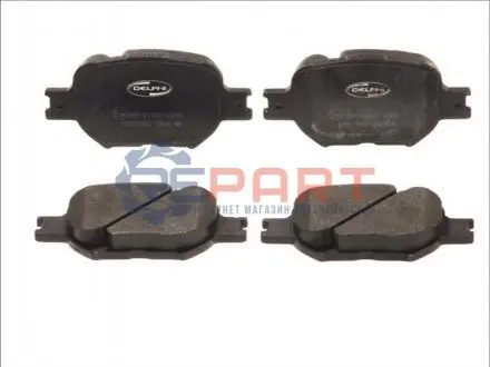 Комплект гальмівних колодок передн, LEXUS IS III TOYOTA ALLION I, ALTEZZA, ALTEZZA GITA, BREVIS, CALDINA, CELICA, COROLLA, COROLLA VERSO, CROWN, MARK II, MARK II IX, MARK X I 1.8-3.0 10.97 Delphi LP1804
