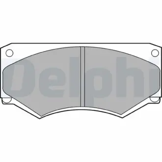 Комплект гальмівних колодок передн, MERCEDES G (W460), G (W461), G (W463), T1 (601), T1 (601, 611), T1 (602), T1 (B601), T1 (B602) LADA 110 1.6LPG-3.0D 04.77-03.07 Delphi LP180