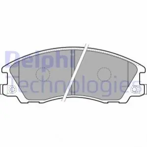 Комплект гальмівних колодок передн, HYUNDAI TERRACAN 2.5D/2.9D/3.5 11.01-12.06 Delphi LP1853 Купити в Україні