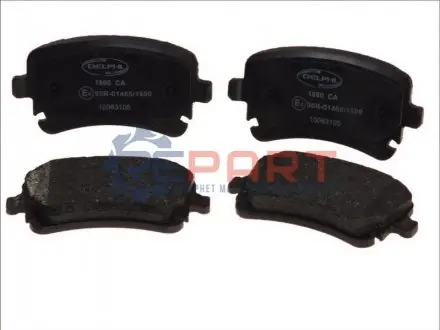 Комплект гальмівних колодок задн, AUDI A4 B7, A4 B8, A6 C5, A6 C6, A8 D3 BENTLEY CONTINENTAL VW PHAETON 2.0-6.0 02.97-07.18 Delphi LP1860 Купити в Україні