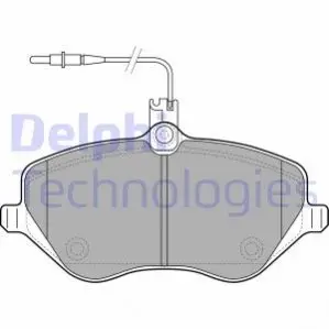 Комплект гальмівних колодок передн, CITROEN AX, C5 III, C6 PEUGEOT 407, 607 1.4-3.0D 01.89 Delphi LP1891