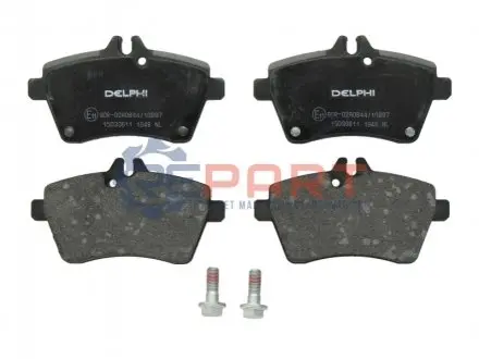 Фото 1 — Колодки гальмівні (передні) MB A-class (W169) 04-12/B-class (W245) 05-11 Delphi (LP1948) Фото Колодки гальмівні (передні) MB A-class (W169) 04-12/B-class (W245) 05-11 Delphi (LP1948) зображення 1