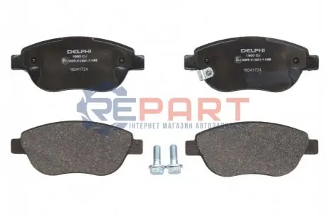 Комплект гальмівних колодок передн, OPEL CORSA D 1.3D/1.6 07.06-08.14 Delphi LP1990