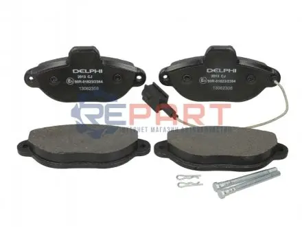 Фото Колодки гальмівні (передні) Fiat 500 07-/Panda 03- (+датчики) Delphi (LP2013) зображення 1